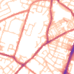 Daytime road noise heatmap for OL9 7BS