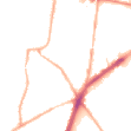 Night-time road noise heatmap for OL9 7EH