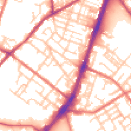 Daytime road noise heatmap for OL9 7JA