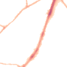 Night-time road noise heatmap for OL9 7JA