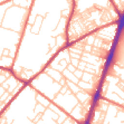 Daytime road noise heatmap for OL9 7JL