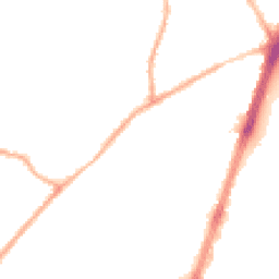 Night-time road noise heatmap for OL9 7JL