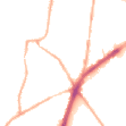 Night-time road noise heatmap for OL9 7QW