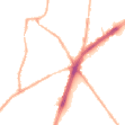 Night-time road noise heatmap for OL9 7QX