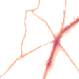 Night-time road noise heatmap for OL9 7ST