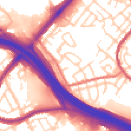 Daytime road noise heatmap for OL9 8BL