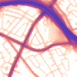 Daytime road noise heatmap for OL9 8DR