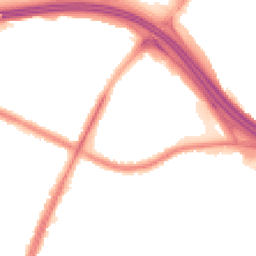 Night-time road noise heatmap for OL9 8DR