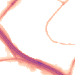 Night-time road noise heatmap for OL9 8HY