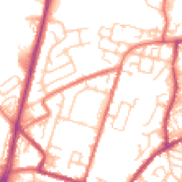 Daytime road noise heatmap for OL9 8PG
