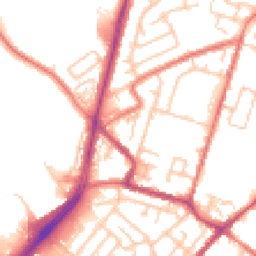 Daytime road noise heatmap for OL9 8PT