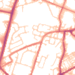 Daytime road noise heatmap for OL9 9DE