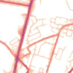Daytime road noise heatmap for OL9 9DJ