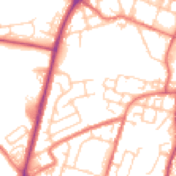 Daytime road noise heatmap for OL9 9DN