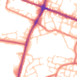 Daytime road noise heatmap for OL9 9HT