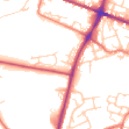 Daytime road noise heatmap for OL9 9JF