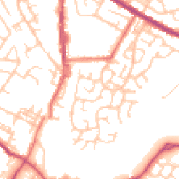 Daytime road noise heatmap for OL9 9UD