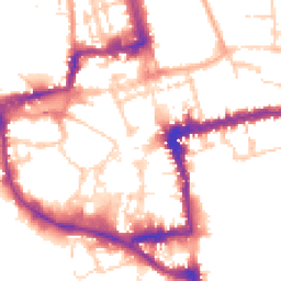 Daytime road noise heatmap for OX1 1ER