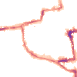 Night-time road noise heatmap for OX1 1HD