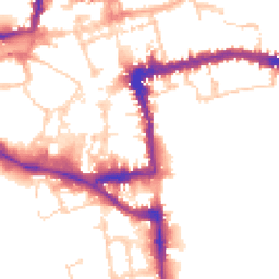 Daytime road noise heatmap for OX1 1QN