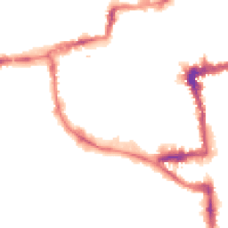 Night-time road noise heatmap for OX1 1TW