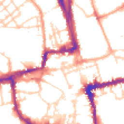 Daytime road noise heatmap for OX1 2BN