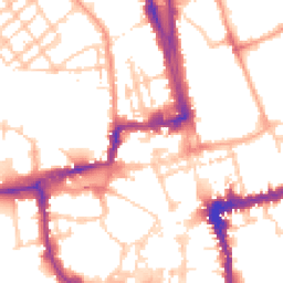 Daytime road noise heatmap for OX1 2DF