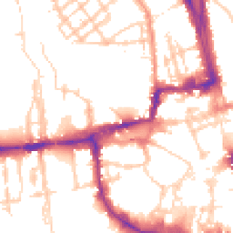 Daytime road noise heatmap for OX1 2EZ