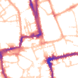 Daytime road noise heatmap for OX1 3AE
