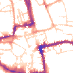 Daytime road noise heatmap for OX1 3EY