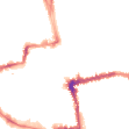 Night-time road noise heatmap for OX1 3EY