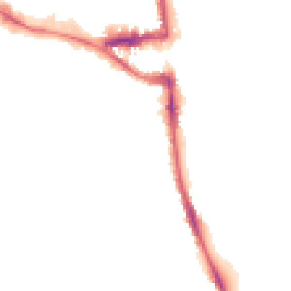 Night-time road noise heatmap for OX1 4LF