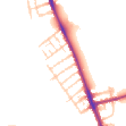 Daytime road noise heatmap for OX1 4ST