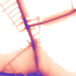 Daytime road noise heatmap for OX1 4XX