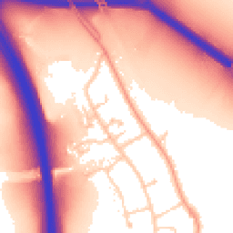 Daytime road noise heatmap for OX1 5LL