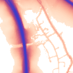 Daytime road noise heatmap for OX1 5NF