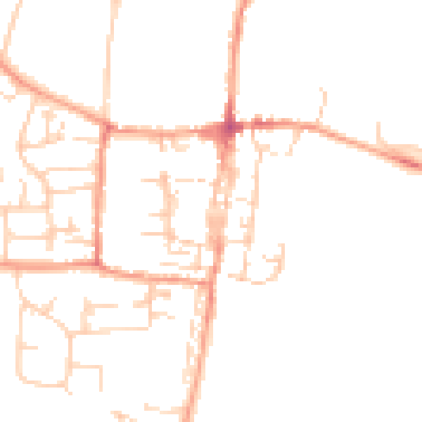 Daytime road noise heatmap for OX10 0AL