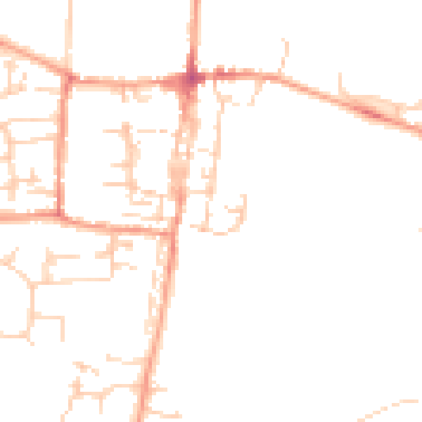 Daytime road noise heatmap for OX10 0AX