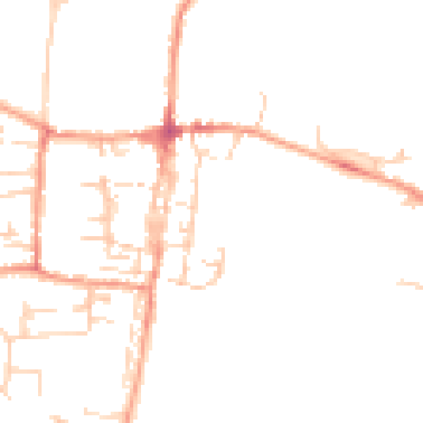 Daytime road noise heatmap for OX10 0BB