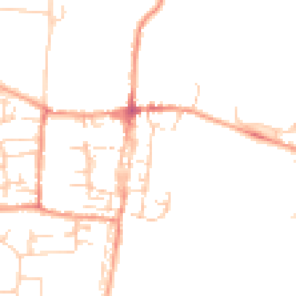 Daytime road noise heatmap for OX10 0BD