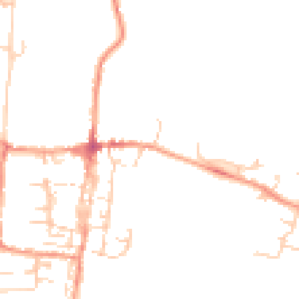 Daytime road noise heatmap for OX10 0BJ
