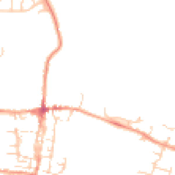 Daytime road noise heatmap for OX10 0BY