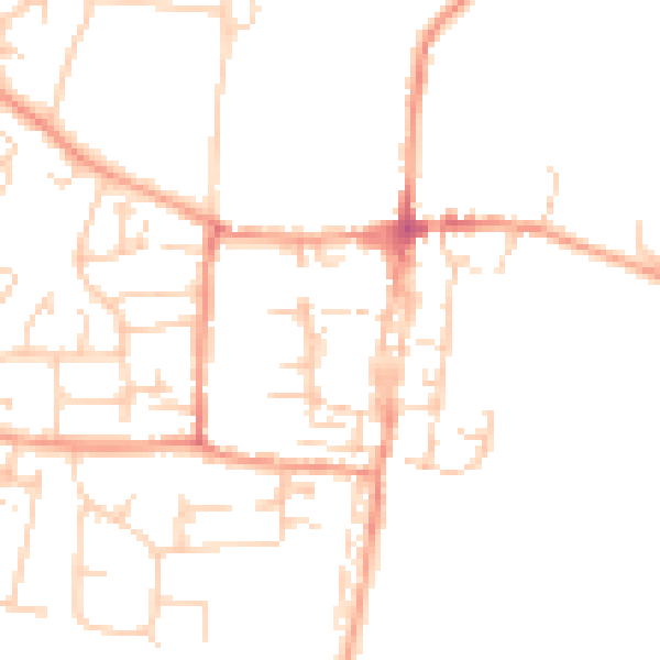 Daytime road noise heatmap for OX10 0FF