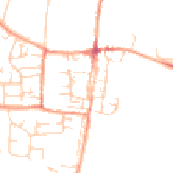 Daytime road noise heatmap for OX10 0FJ