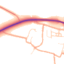 Daytime road noise heatmap for OX10 0FT