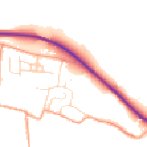 Daytime road noise heatmap for OX10 0GH