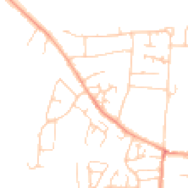 Daytime road noise heatmap for OX10 0LH