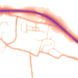Daytime road noise heatmap for OX10 0RN