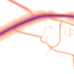 Daytime road noise heatmap for OX10 0RZ