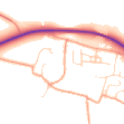 Daytime road noise heatmap for OX10 0SD